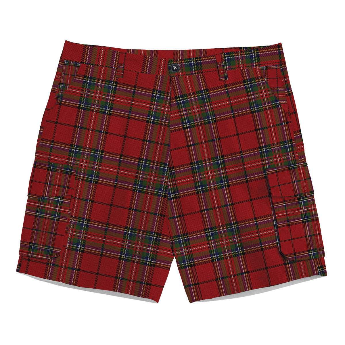 ScotsTee Shop Scottish Stewart of Galloway VS Tartan Plaid Cargo Shorts for Men