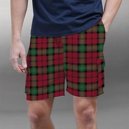 ScotsTee Shop Scottish Kerr Modern Clan Tartan Plaid Cargo Shorts for Men