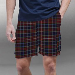 ScotsTee Shop Scottish Moon Georgia USA Tartan Plaid Cargo Shorts for Men