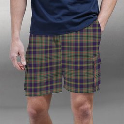 ScotsTee Shop Scottish Taylor Weathered Tartan Plaid Cargo Shorts for Men