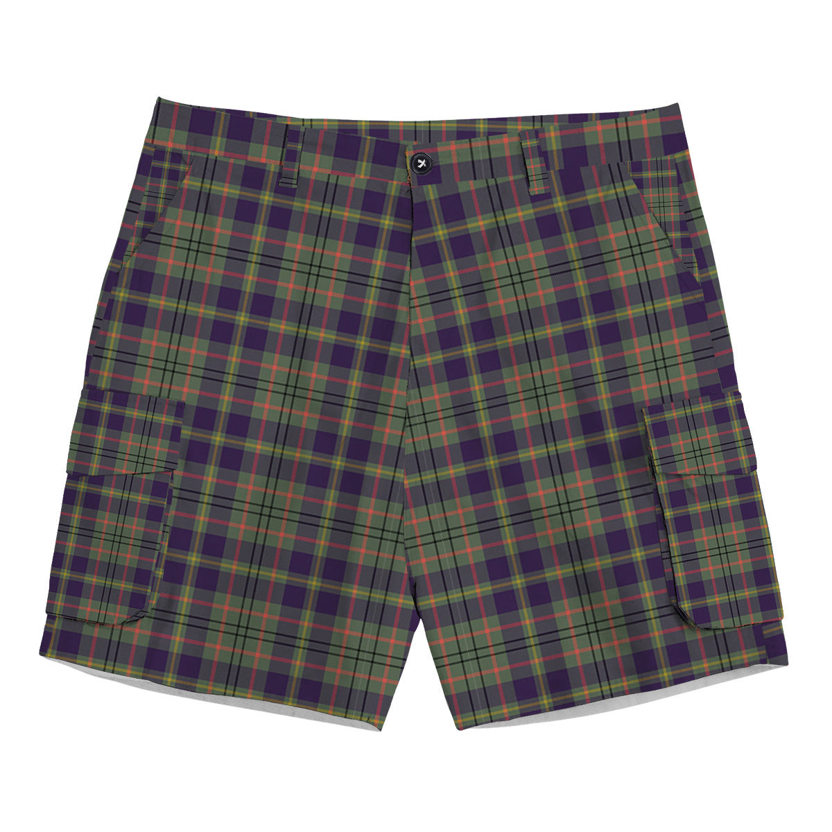 ScotsTee Shop Scottish Taylor Weathered Tartan Plaid Cargo Shorts for Men