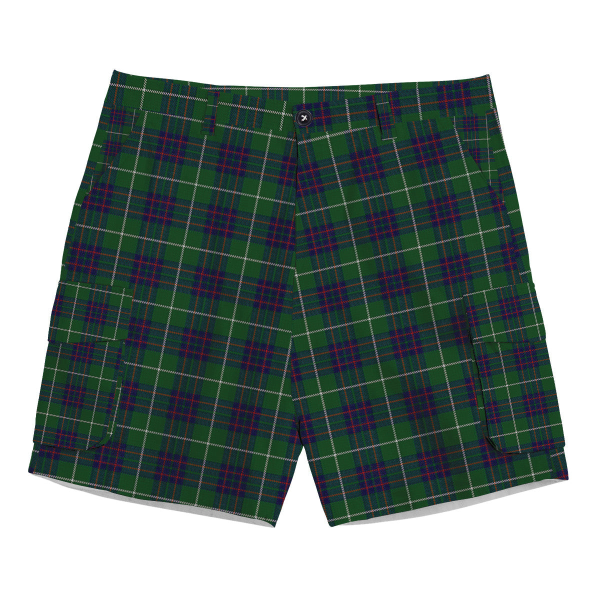 ScotsTee Shop Scottish McIntyre Hunting Tartan Plaid Cargo Shorts for Men