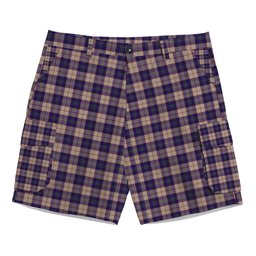 ScotsTee Shop Scottish Harris Royal Blue Tartan Plaid Cargo Shorts for Men