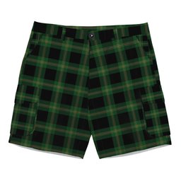 ScotsTee Shop Scottish Perry Hunting Green Tartan Plaid Cargo Shorts for Men