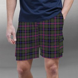 ScotsTee Shop Scottish Graham of Airth Modern Tartan Plaid Cargo Shorts for Men