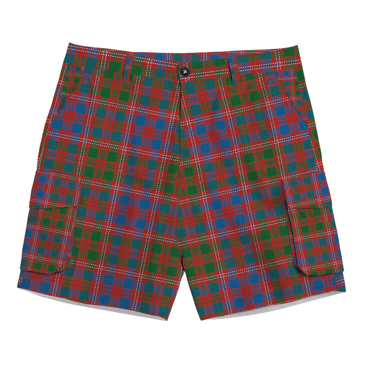 ScotsTee Shop Scottish MacColl Hunting Ancient Tartan Plaid Cargo Shorts for Men