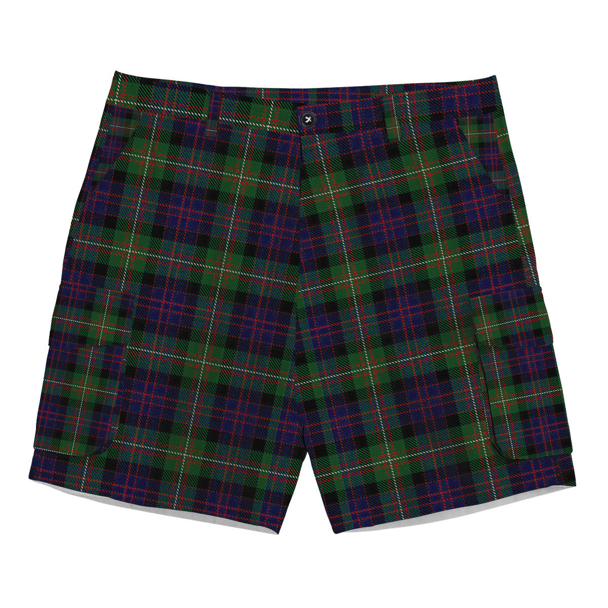 ScotsTee Shop Scottish MacDonell of Glengarry 3 Tartan Plaid Cargo Shorts for Men