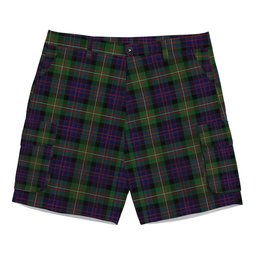ScotsTee Shop Scottish MacDonell of Glengarry 3 Tartan Plaid Cargo Shorts for Men