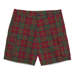 ScotsTee Shop Scottish McDonald of Glencoe Modern Tartan Plaid Cargo Shorts for Men