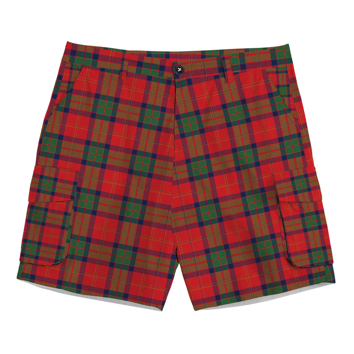 ScotsTee Shop Scottish MacPherson of Cluny Modern Tartan Plaid Cargo Shorts for Men