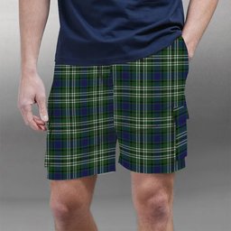 ScotsTee Shop Scottish Spottiswood Tartan Plaid Cargo Shorts for Men