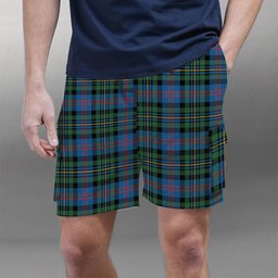 ScotsTee Shop Scottish Malcolm of Berwick Ancient Tartan Plaid Cargo Shorts for Men