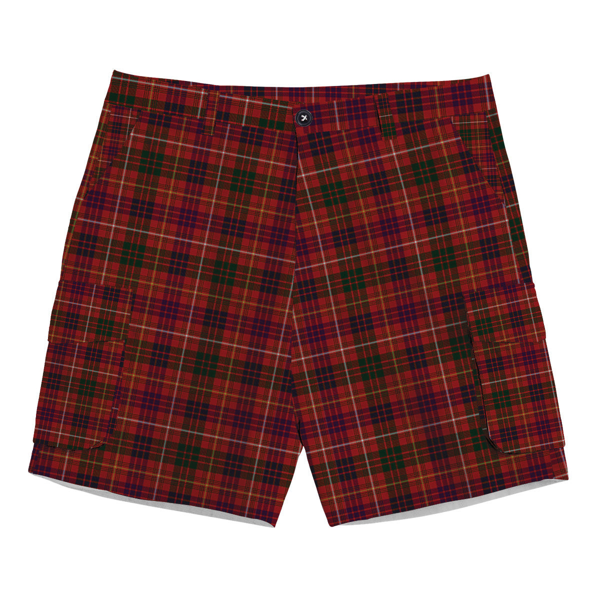 ScotsTee Shop Scottish MacRae of Inverinate Tartan Plaid Cargo Shorts for Men