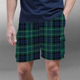 ScotsTee Shop Scottish McNeil of Colonsay Modern Tartan Plaid Cargo Shorts for Men