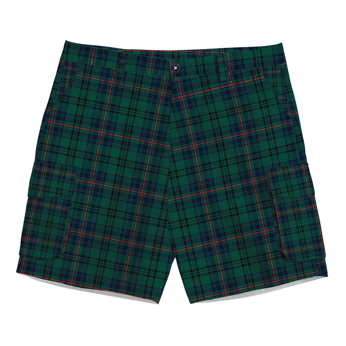 ScotsTee Shop Scottish Walker Hunting Modern Tartan Plaid Cargo Shorts for Men