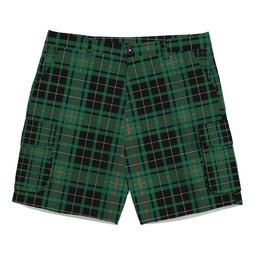 ScotsTee Shop Scottish MacAulay Hunting Ancient Tartan Plaid Cargo Shorts for Men