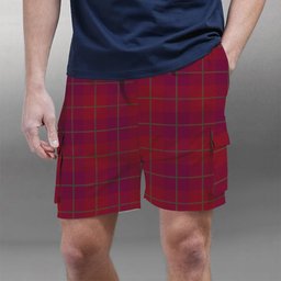 ScotsTee Shop Scottish Stirling of Keir Modern Tartan Plaid Cargo Shorts for Men