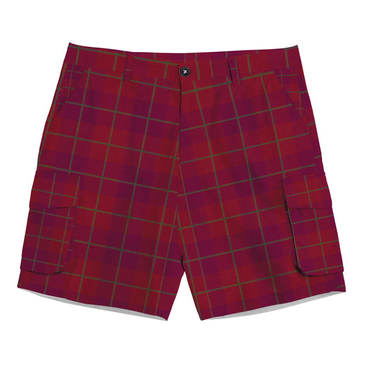 ScotsTee Shop Scottish Stirling of Keir Modern Tartan Plaid Cargo Shorts for Men