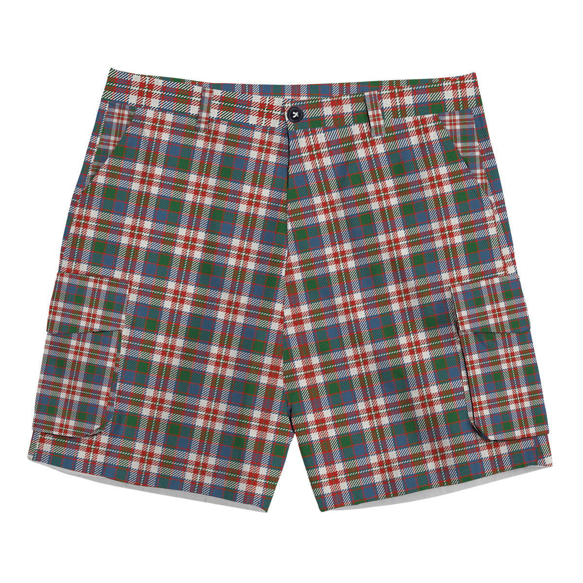 ScotsTee Shop Scottish Robertson Dress #2 Ancient Tartan Plaid Cargo Shorts for Men