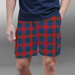 ScotsTee Shop Scottish Skene of Cromar Modern Tartan Plaid Cargo Shorts for Men