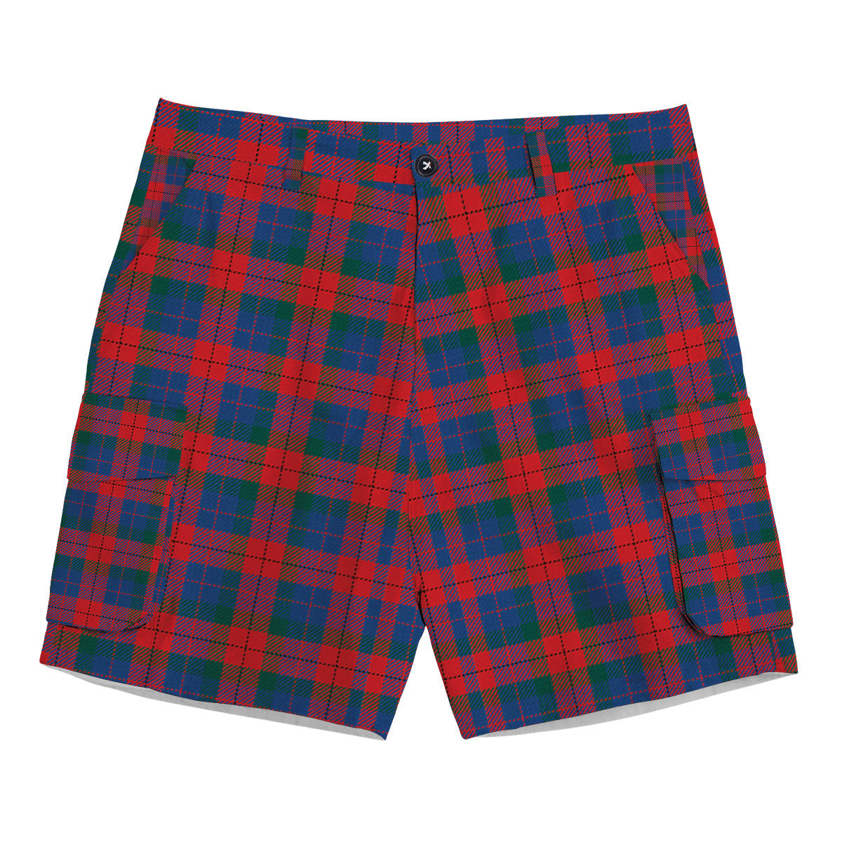 ScotsTee Shop Scottish Skene of Cromar Modern Tartan Plaid Cargo Shorts for Men