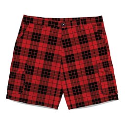 ScotsTee Shop Scottish McLeod of Raasay Modern Tartan Plaid Cargo Shorts for Men