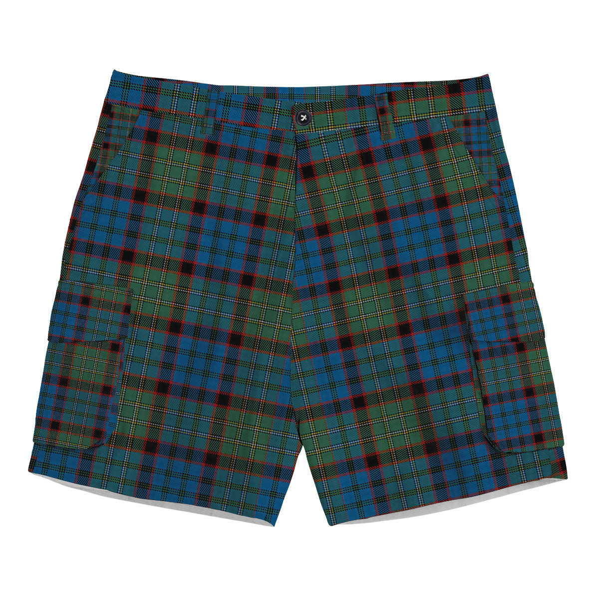ScotsTee Shop Scottish MacNicol Hunting Tartan Plaid Cargo Shorts for Men