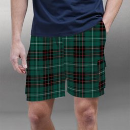 ScotsTee Shop Scottish MacAulay of Lewis Modern Tartan Plaid Cargo Shorts for Men