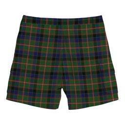 ScotsTee Shop Scottish Reid Green Tartan Plaid Cargo Shorts for Men