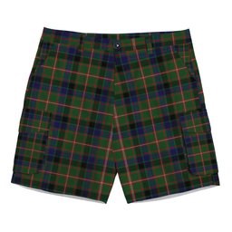 ScotsTee Shop Scottish Reid Green Tartan Plaid Cargo Shorts for Men