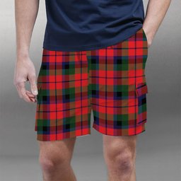 ScotsTee Shop Scottish MacCracken Modern Tartan Plaid Cargo Shorts for Men