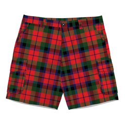 ScotsTee Shop Scottish MacCracken Modern Tartan Plaid Cargo Shorts for Men
