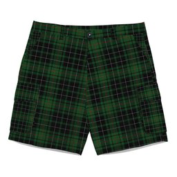 ScotsTee Shop Scottish McAuley Hunting Tartan Plaid Cargo Shorts for Men