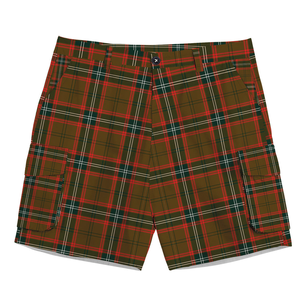ScotsTee Shop Scottish Seton Hunting Modern Tartan Plaid Cargo Shorts for Men