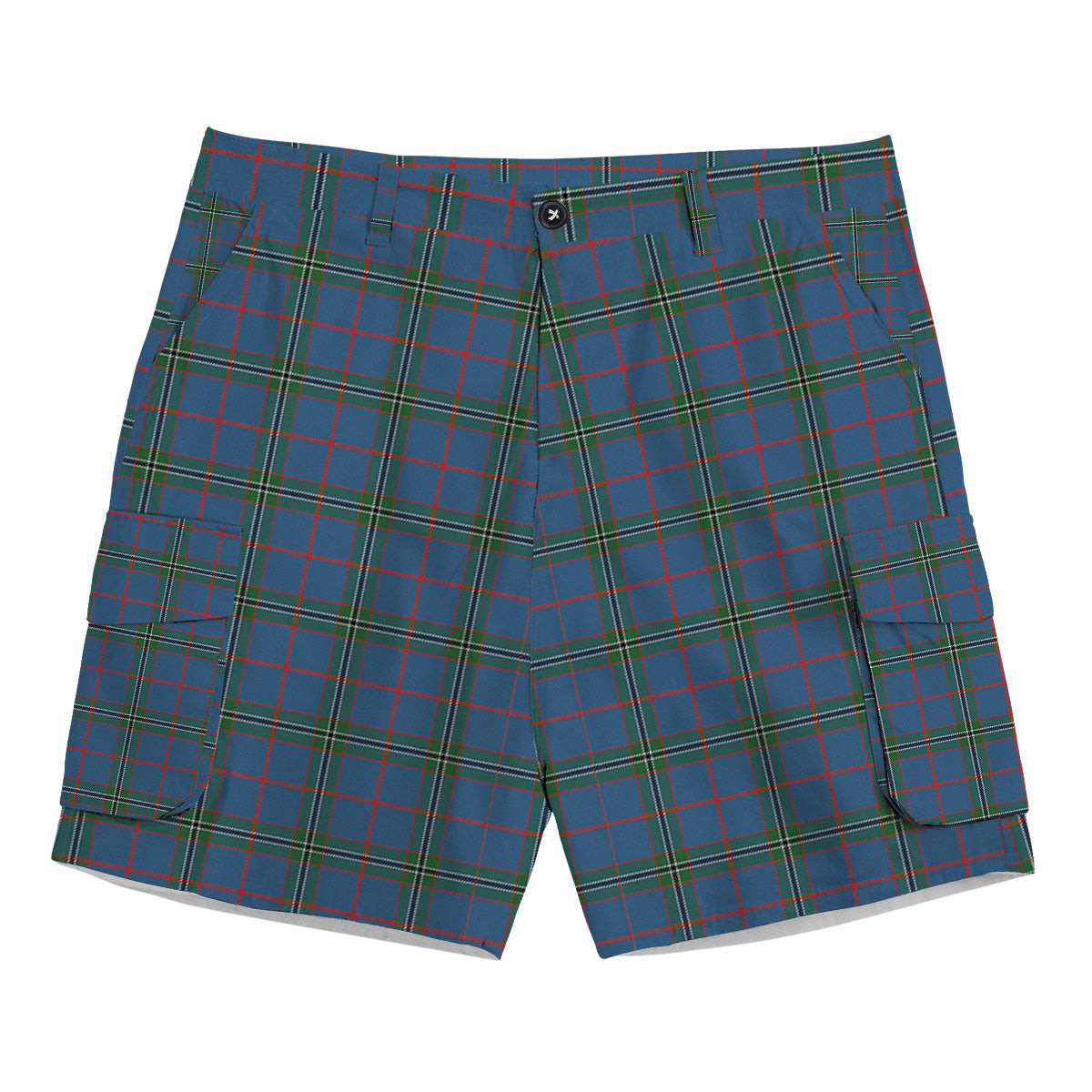 ScotsTee Shop Scottish Norris (Norreys) Modern Tartan Plaid Cargo Shorts for Men