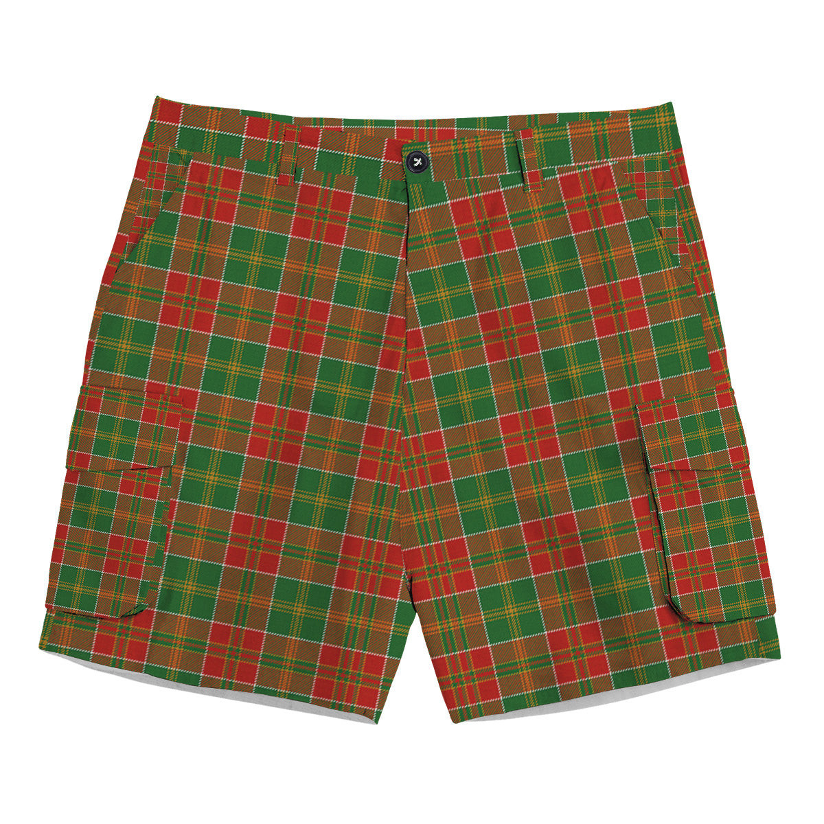 ScotsTee Shop Scottish MacDonald of Kingsburgh Ancient Tartan Plaid Cargo Shorts for Men