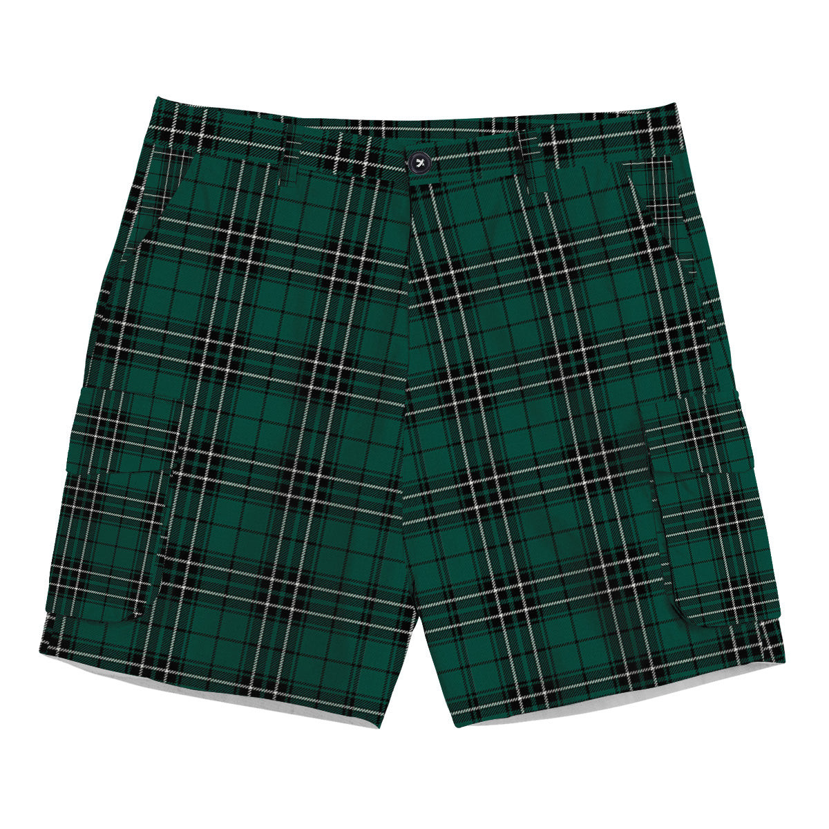 ScotsTee Shop Scottish McLean of Duart Hunting Modern Tartan Plaid Cargo Shorts for Men