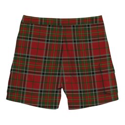 ScotsTee Shop Scottish Stewart of Galloway Tartan Plaid Cargo Shorts for Men
