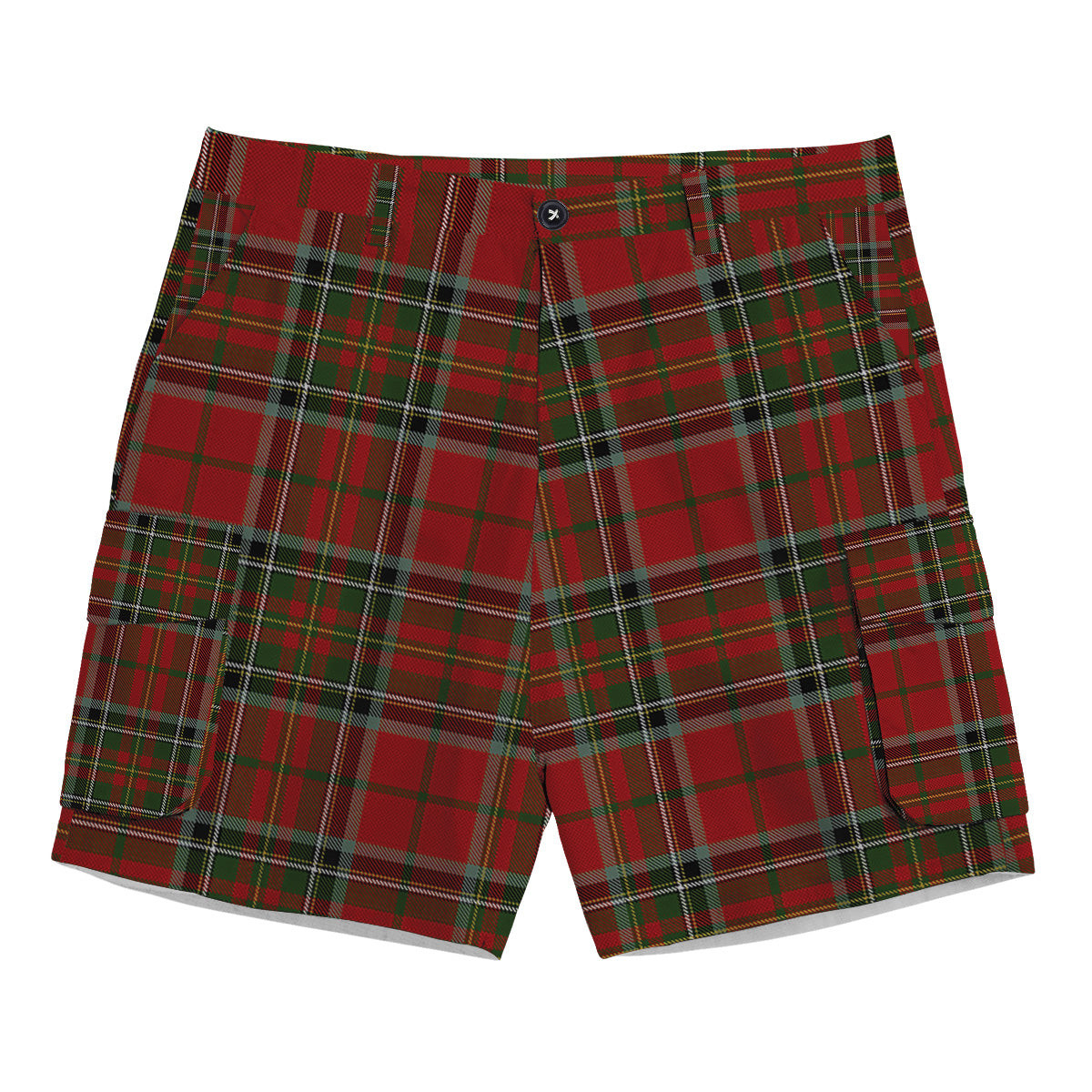 ScotsTee Shop Scottish Stewart of Galloway Tartan Plaid Cargo Shorts for Men