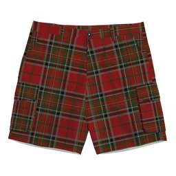 ScotsTee Shop Scottish Stewart of Galloway Tartan Plaid Cargo Shorts for Men