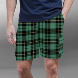 ScotsTee Shop Scottish Wallace Hunting Ancient Tartan Plaid Cargo Shorts for Men