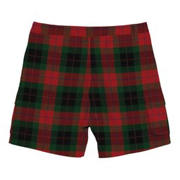 ScotsTee Shop Scottish Skene of Cromar Black Tartan Plaid Cargo Shorts for Men