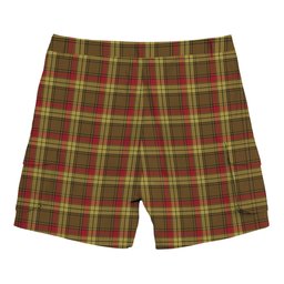 ScotsTee Shop Scottish McMillan Old Weathered Tartan Plaid Cargo Shorts for Men