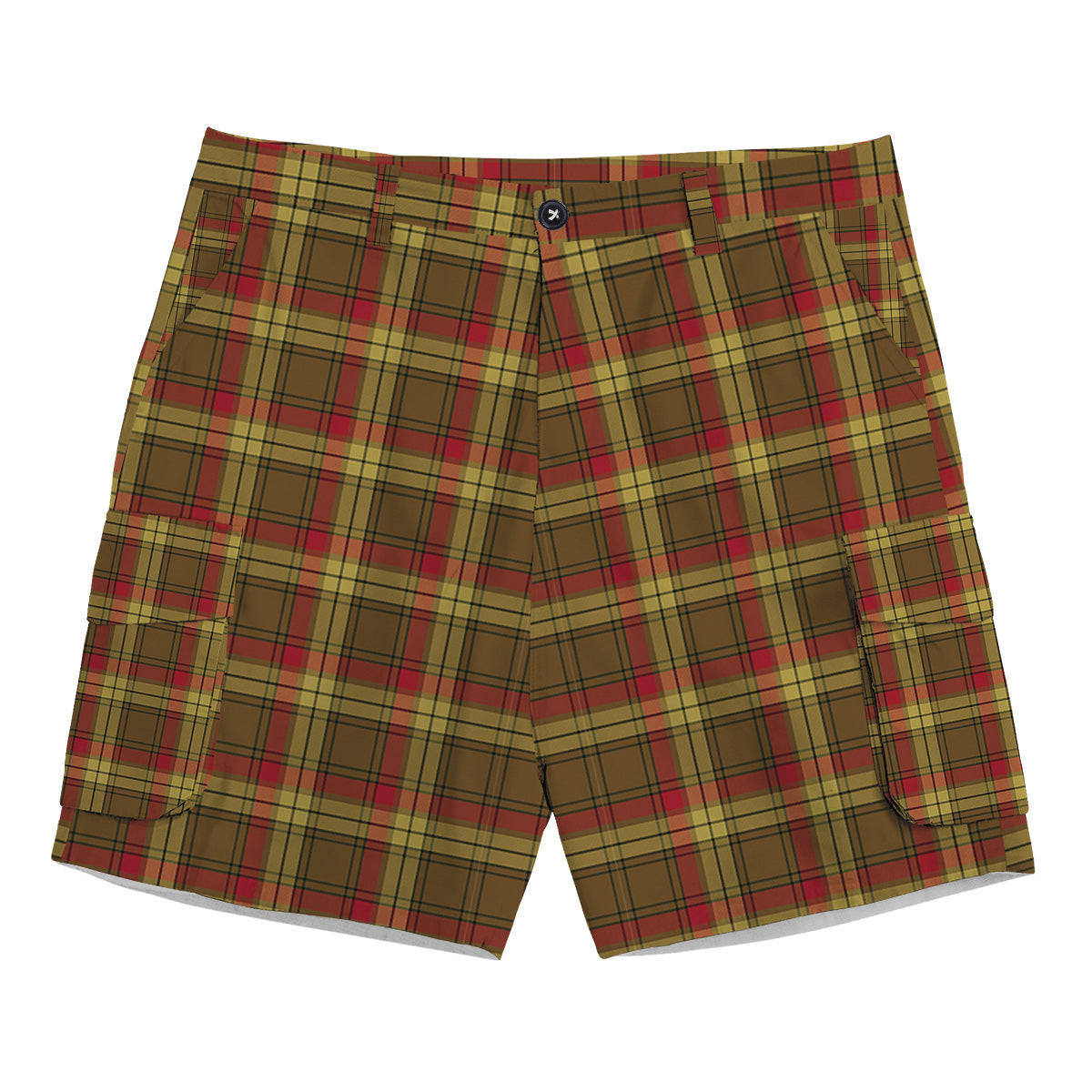 ScotsTee Shop Scottish McMillan Old Weathered Tartan Plaid Cargo Shorts for Men