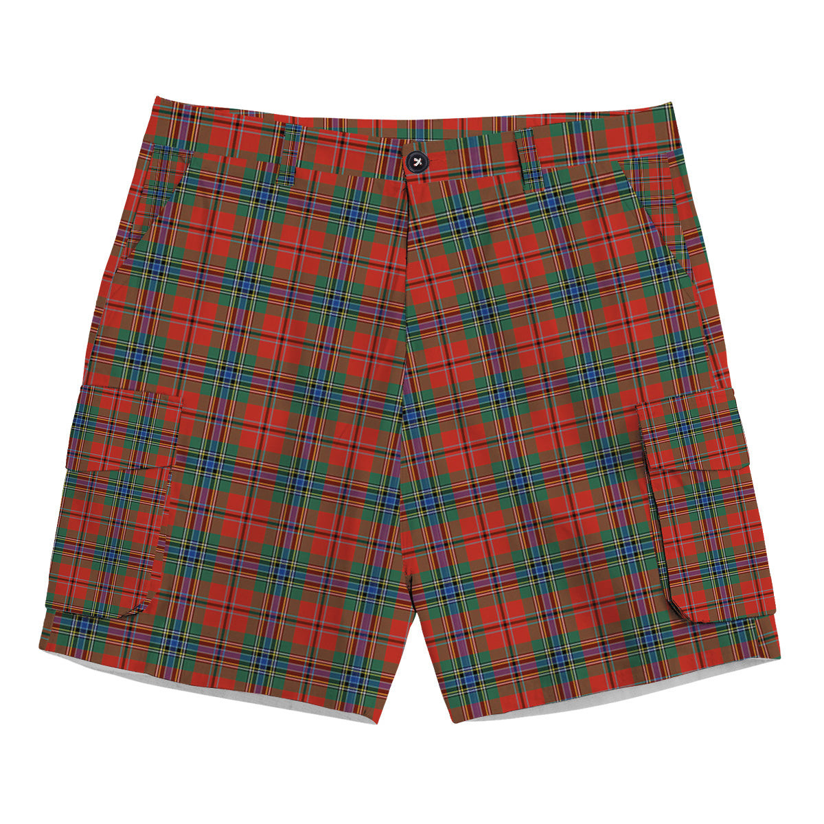 ScotsTee Shop Scottish McLean of Duart Ancient Tartan Plaid Cargo Shorts for Men