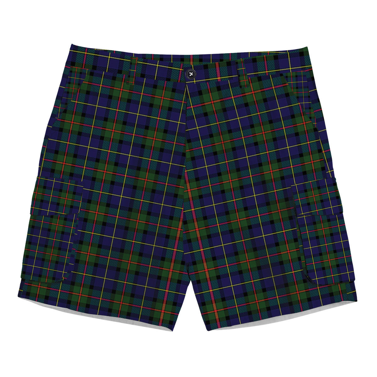 ScotsTee Shop Scottish McLeod of Harris Modern Tartan Plaid Cargo Shorts for Men