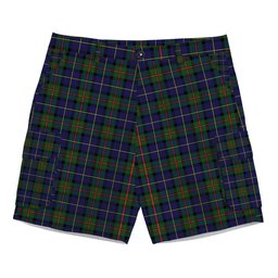 ScotsTee Shop Scottish McLeod of Harris Modern Tartan Plaid Cargo Shorts for Men