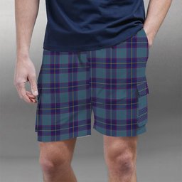 ScotsTee Shop Scottish Peacock Samantha Tartan Plaid Cargo Shorts for Men