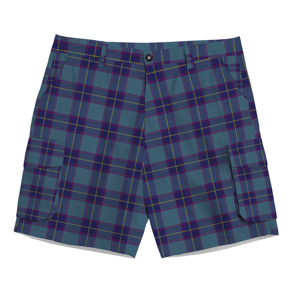 ScotsTee Shop Scottish Peacock Samantha Tartan Plaid Cargo Shorts for Men