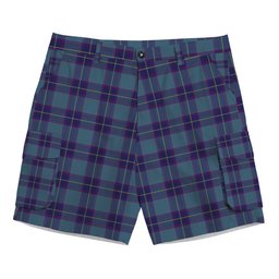ScotsTee Shop Scottish Peacock Samantha Tartan Plaid Cargo Shorts for Men